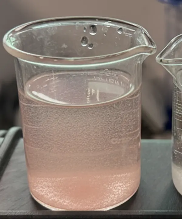 Pink wastewater sample