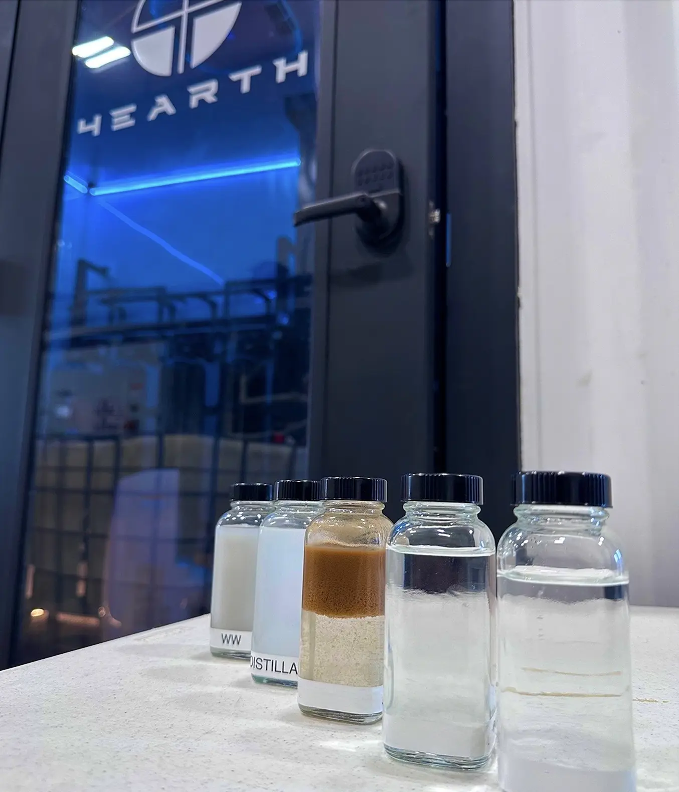 Comparison of untreated industrial wastewater versus clean reuse water processed by 4Earth.